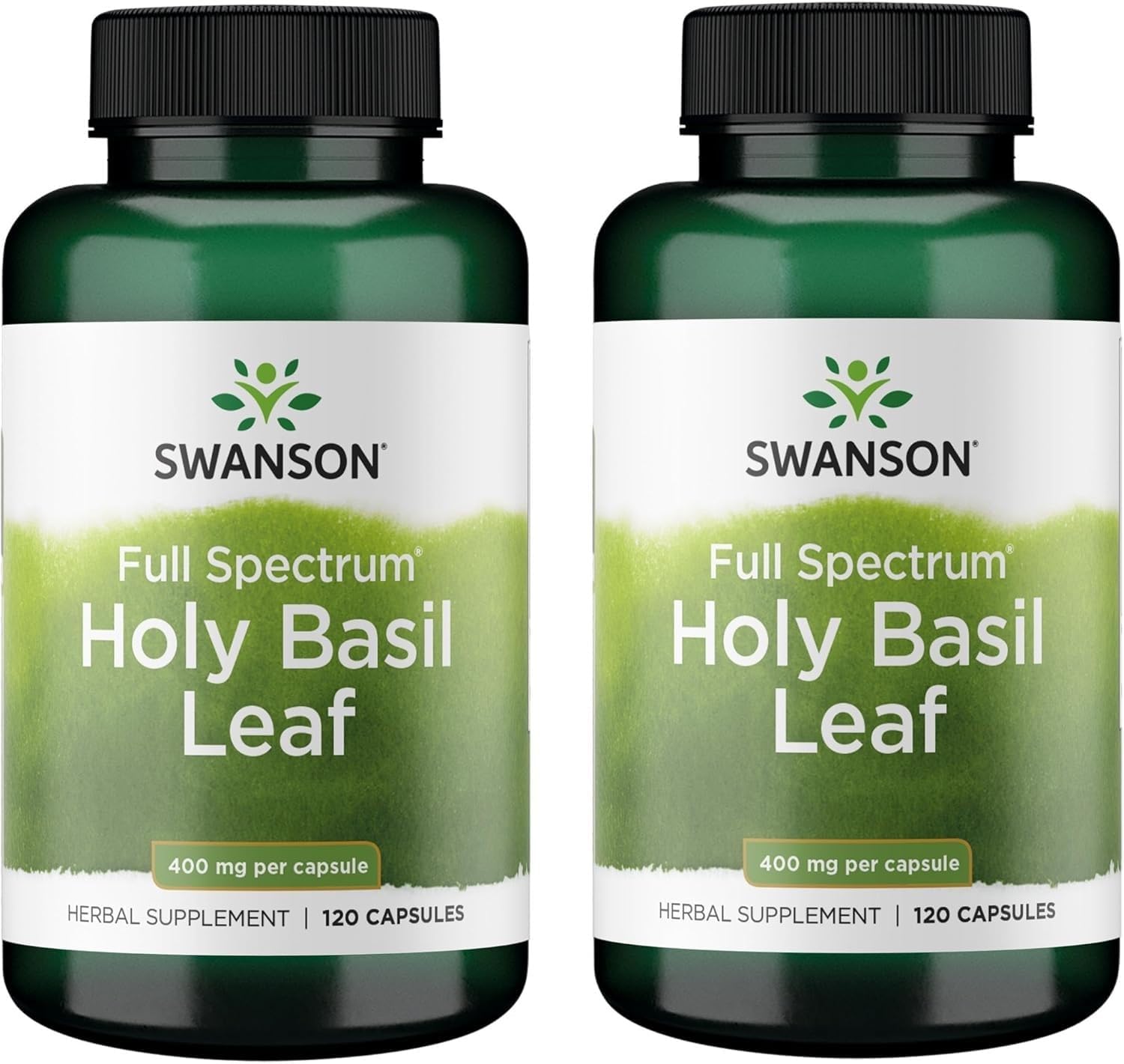 Swanson Holy Basil Leaf (Tulsi) 800 mg, 120 Capsules, 2 Pack 120 Count (Pack of 2)
