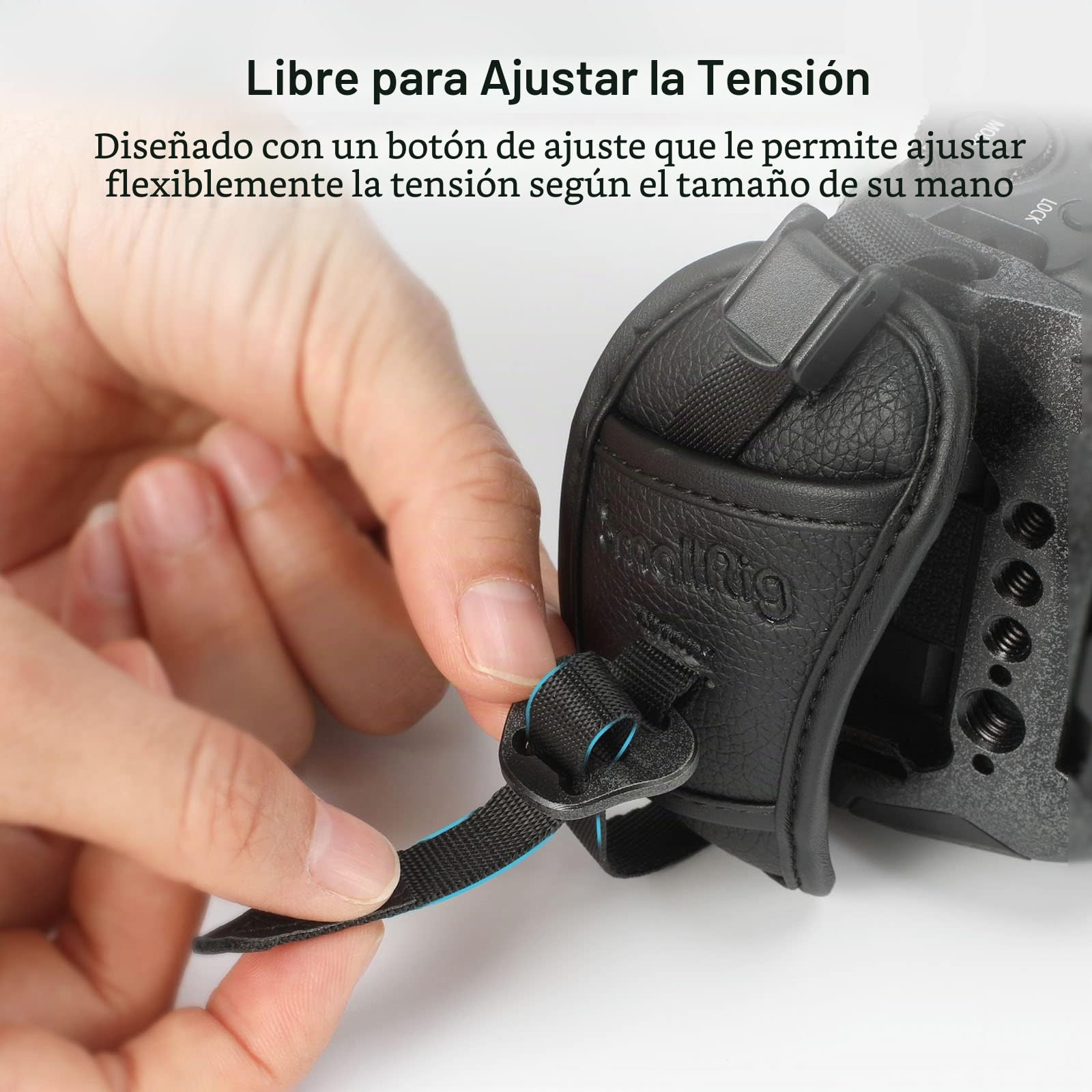 SMALLRIG Camera Cage Correa de Muñeca, Correa de Mano con Diseño Rápido Ajustable y Desmontable Agarre Seguro - 3848