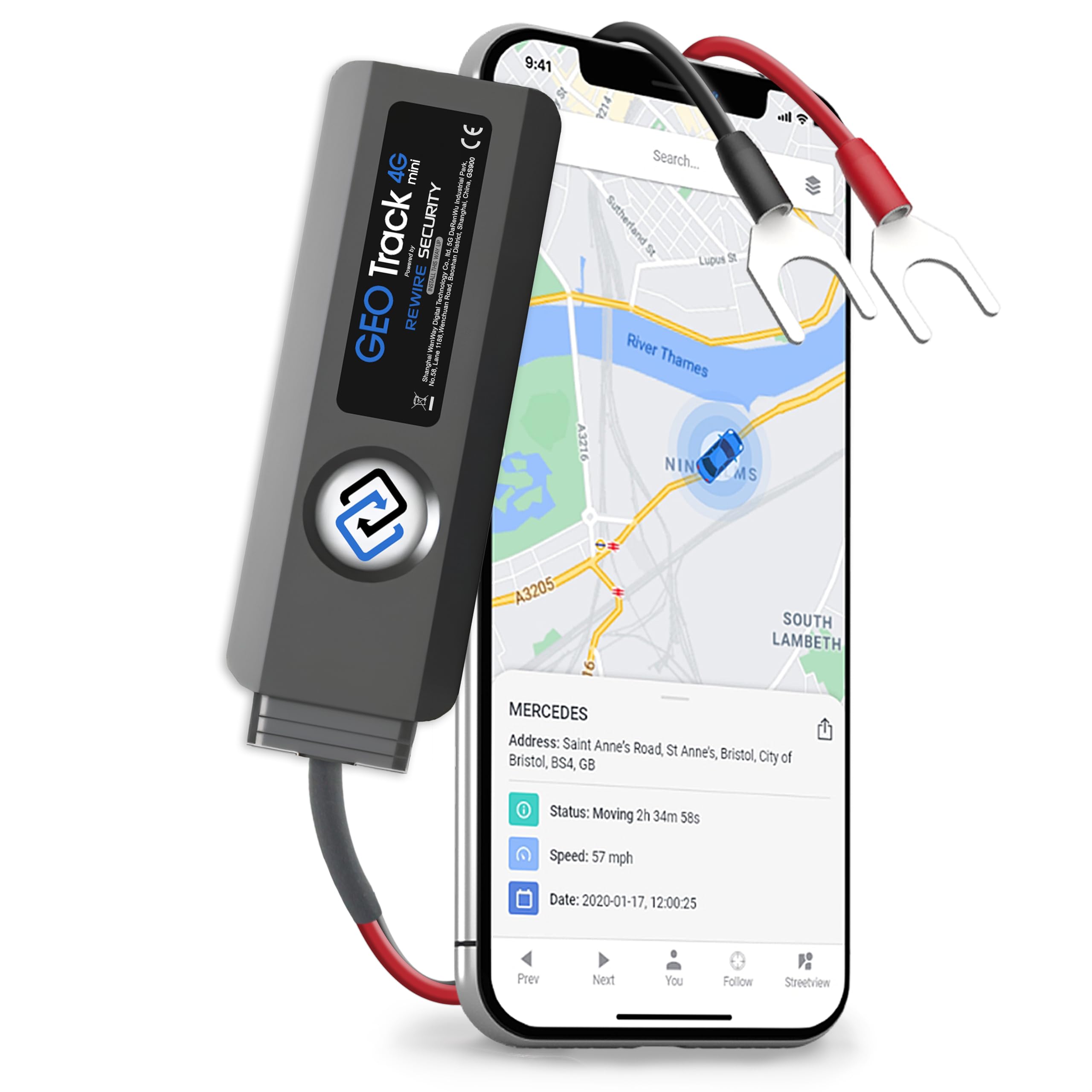 REWIRE SECURITY Geo Track Mini 4G GPS Tracker for Vehicles - Real Time Vehicle Tracking Device for Car, Van, Motorhome | Easy Battery Installation |-image-36
