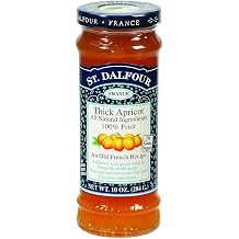 St Dalfour Fruit Spread - Deluxe - 100 Percent Fruit - Thick Apricot - 10 oz - Case of 6