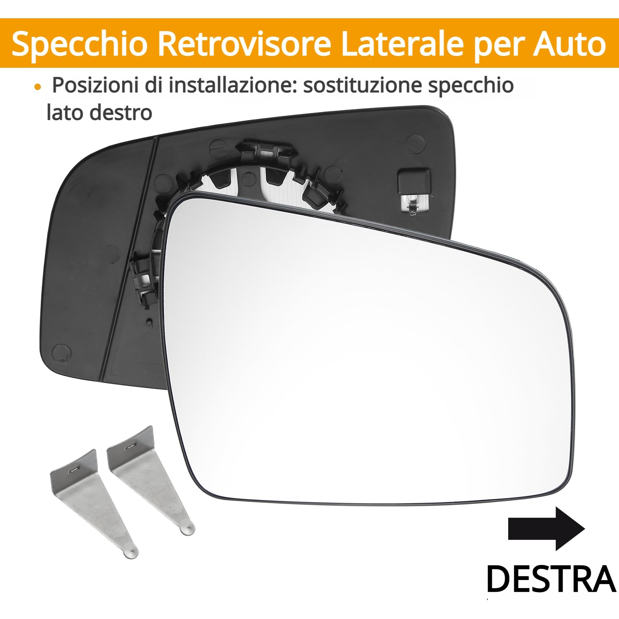 A ABSOPRO Specchio Retrovisore Riscaldato Per Opel Zafira B 2009-2014 1Pc