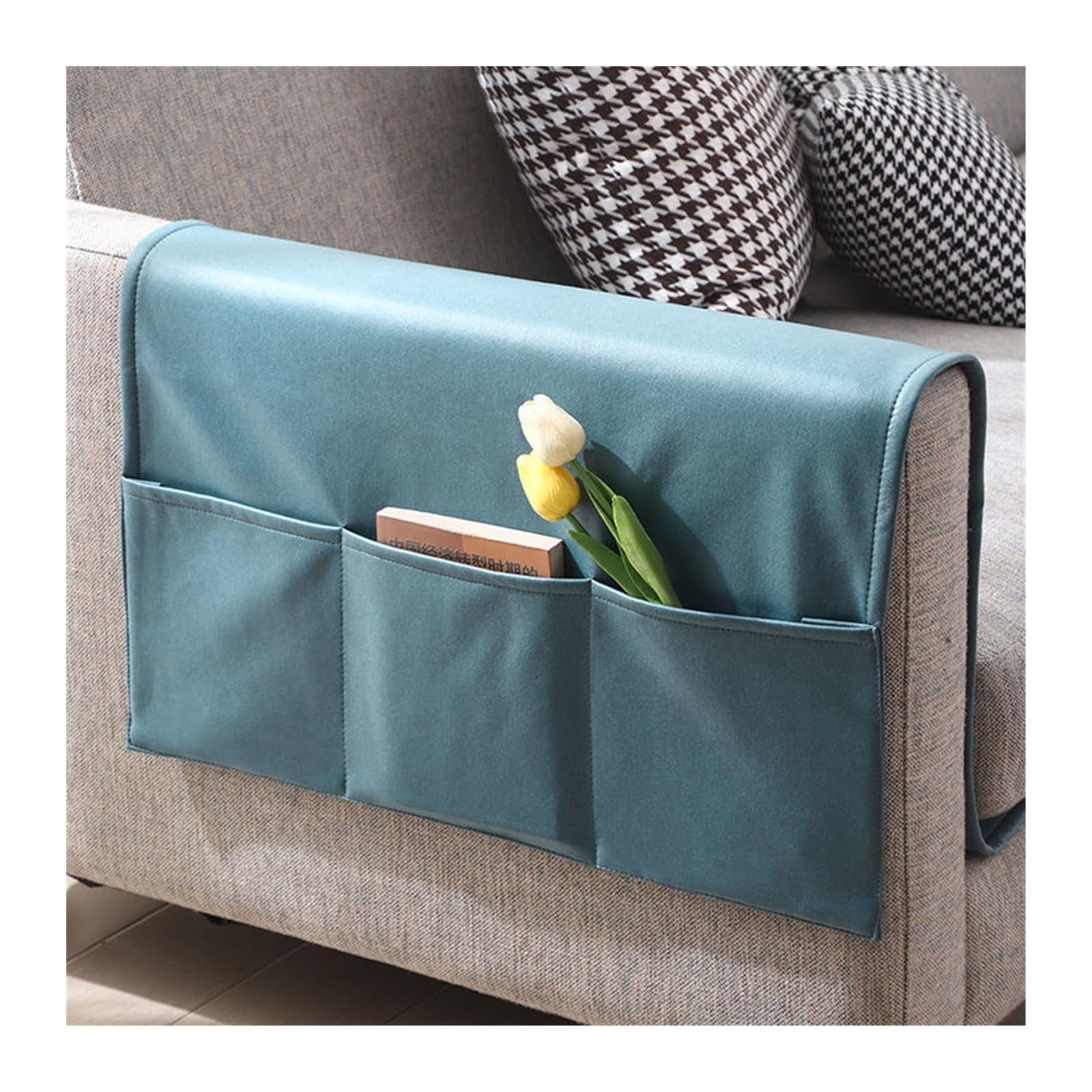 MKLHAVB Sofa Armrest Covers Sofa Armrest Cover Anti Pet Scratch and Dust Protection Covers Storage Bag Waterproof Hand Towel Settee Arm Covers(11 Navy Blue,80x110cm)