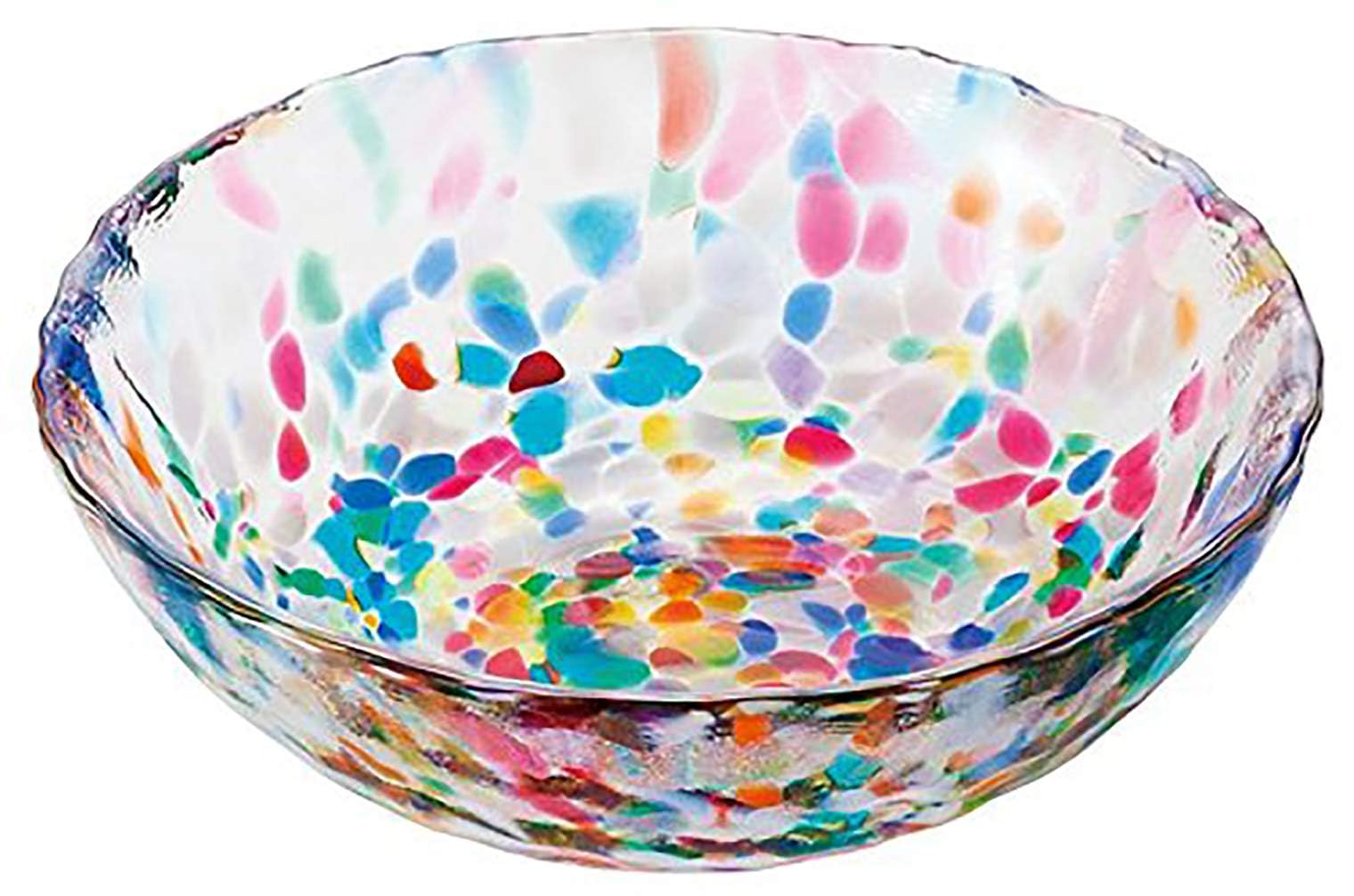Aderia Tsugaru Vidro Nebuta Glass Bowl Shallow Kobachi 4.2in Handmade Japan