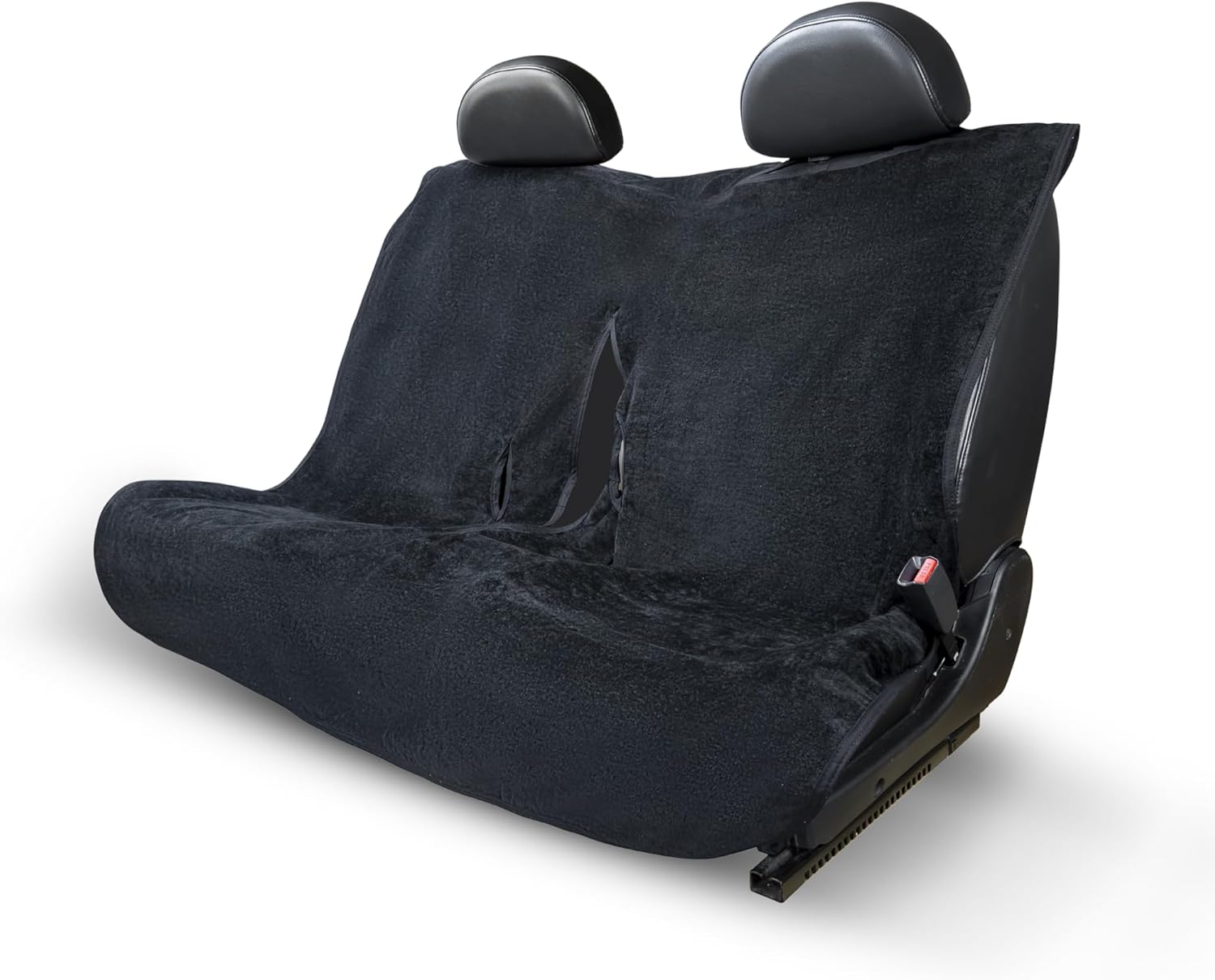 Universal Back Seat Protector Towel -Black – Full Coverage, Soft & Absorbent Car Seat Cover – Machine Washable & Easy to Install