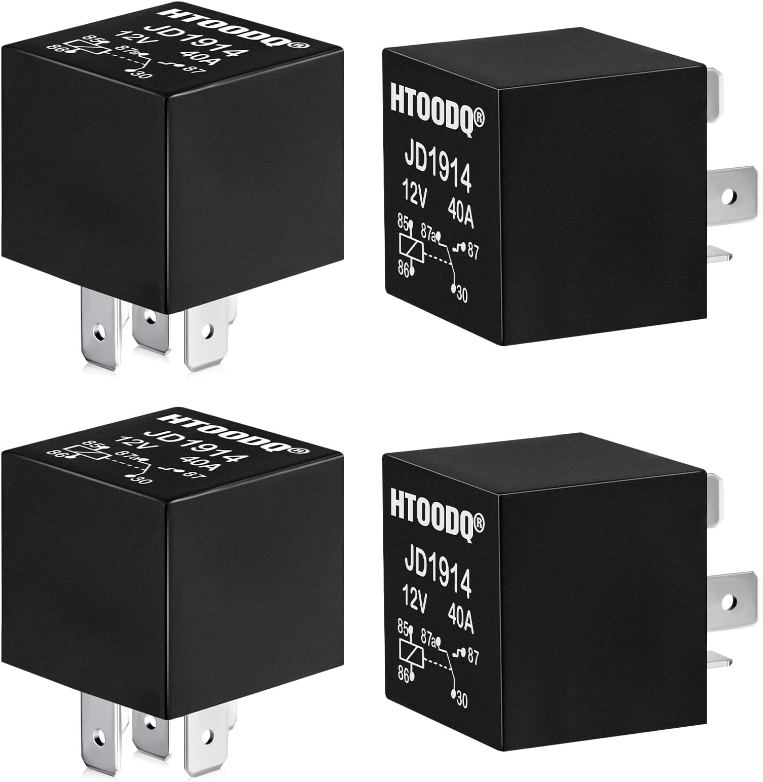 Tallew Power Trim and Tilt Relay Automotive Relay 584416 586224 Replacement for Car Boat Outboard Motor, 30Amp, 12V (4 Pieces)