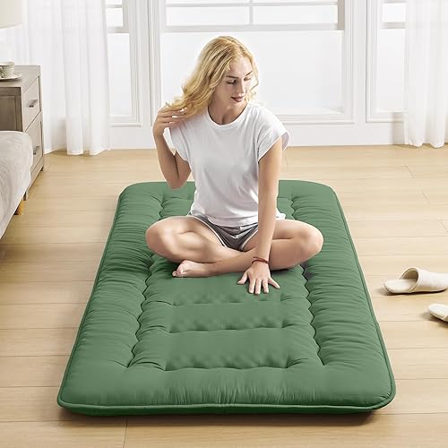 ZPECC Colchón de futón japonés Espuma de alto soporte plegable Shikibuton Tatami Mat colchoneta para dormir para invitados de casa, camping, viajes