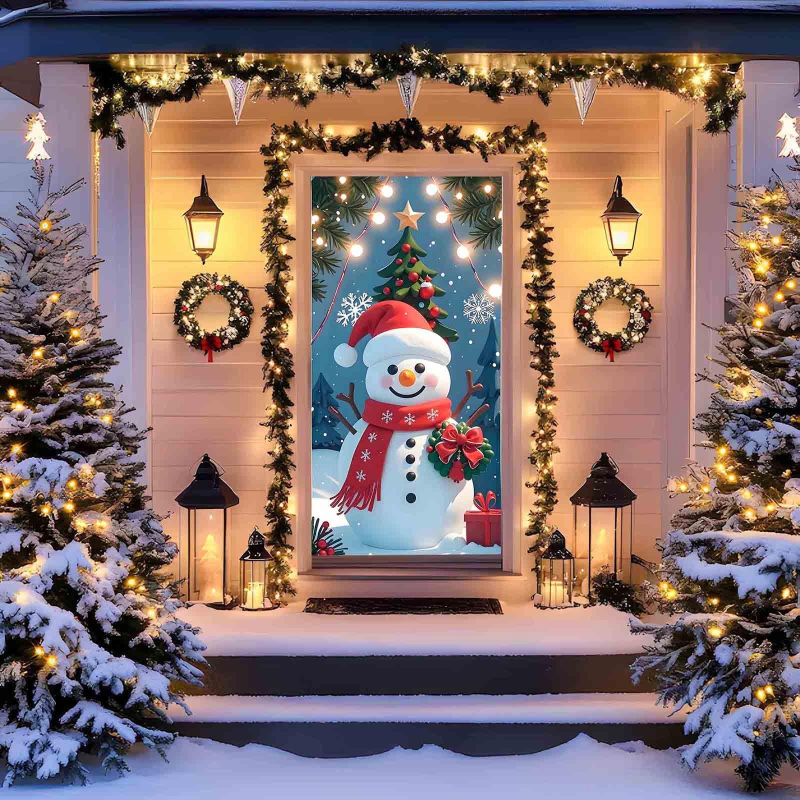 Weihnachts-Türbanner Jesus-Krippe – Stoff-Banner 180x89 Cm Mit Schnur Für Haustür & Outdoor-Deko