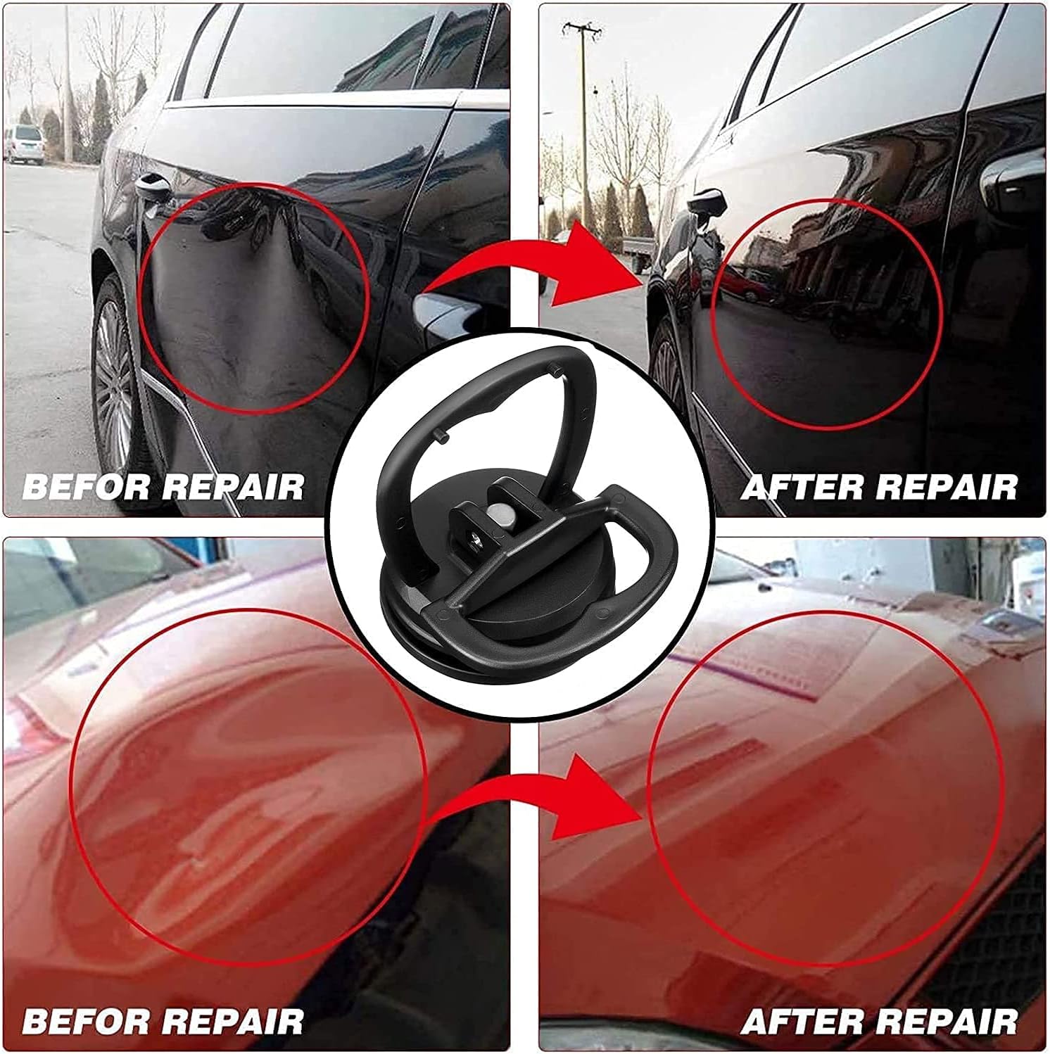 Dent Puller, Car Dent Remover Puller, Heavy Duty Suction Cup, Dent Puller Kit, Car Dent Puller, Car Dent Remover, Car Dent Repair Kit, Dent Puller Tool, Pack of 2