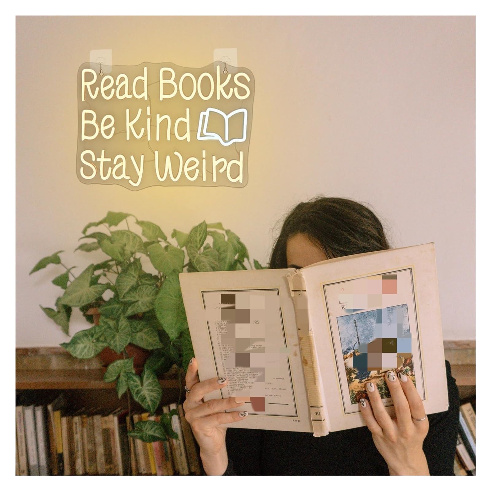 Scritta luminosa Insegna Al Neon Read Books Be Kind Stay Weird Per Studenti Bambini Adatta Per Aule Librerie Biblioteche Musei Sala Studio Decorazione Da Parete 42cmx28cm