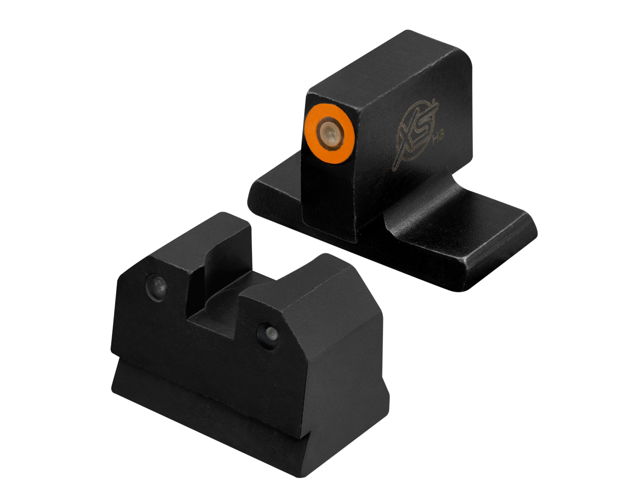 R3D Night Sights Orange Compatible with HK VP9 Optics Ready Suppressor Height Sights (Does not fit VP9SK), Front and Rear Glow in The Dark Tritium for Tactical Applications