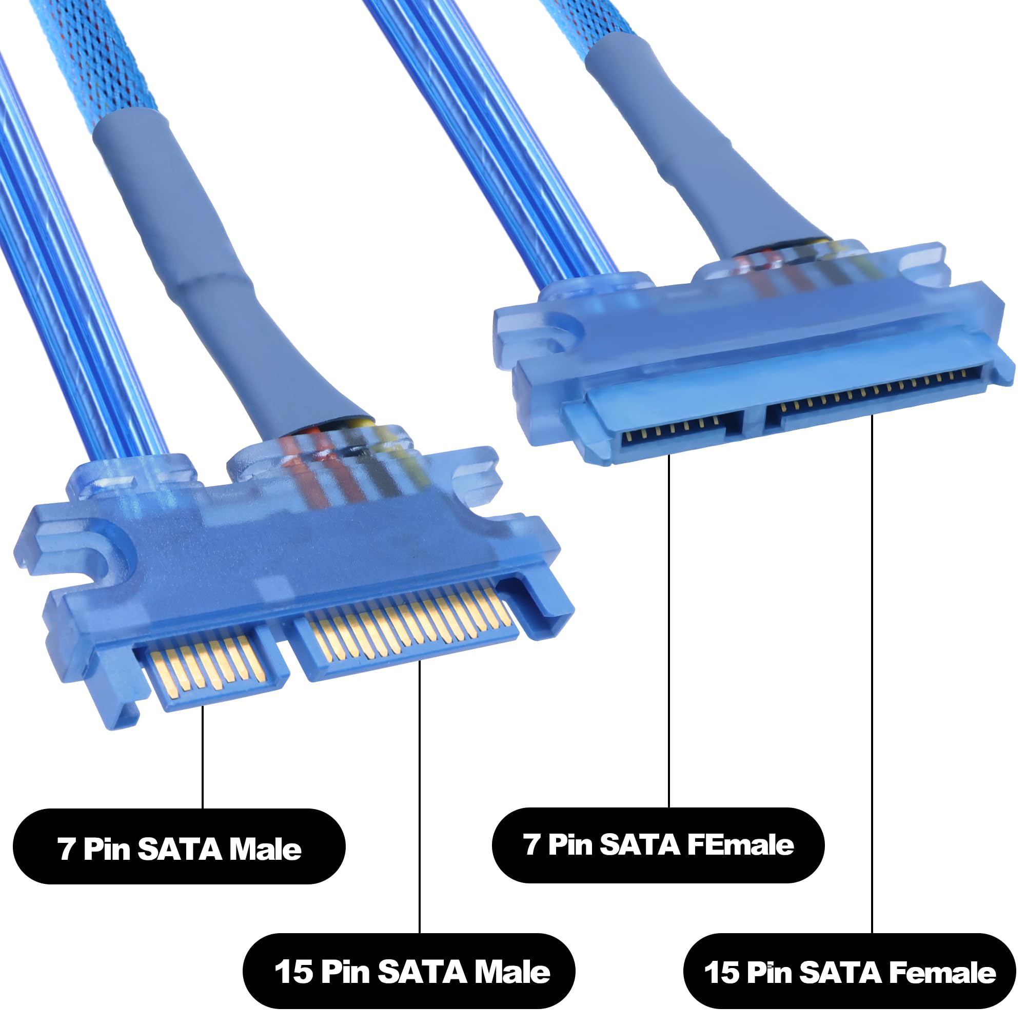 Câble D′extension D′alimentation Et De Données SATA 22pin Ext 1 FT 22 Pin - Chin