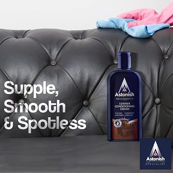 Astonish Leather Conditioner Cream, Cleaner Polish for Sofa Shoes 8.4oz