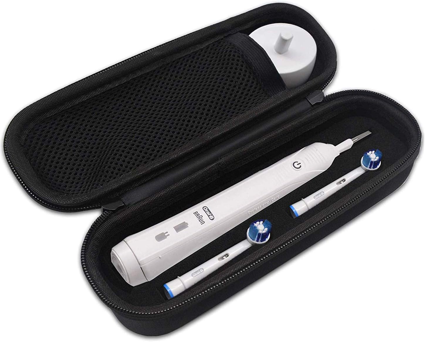 Oral B Toothbrush Hard Travel Case Carrying Bag, Fits for Oral-B Pro 1000, 2000, 3000, 3500, 1500 Electric Toothbrush, Mesh Pocket for Accessories and Soft Lining Inside The Case for Protection