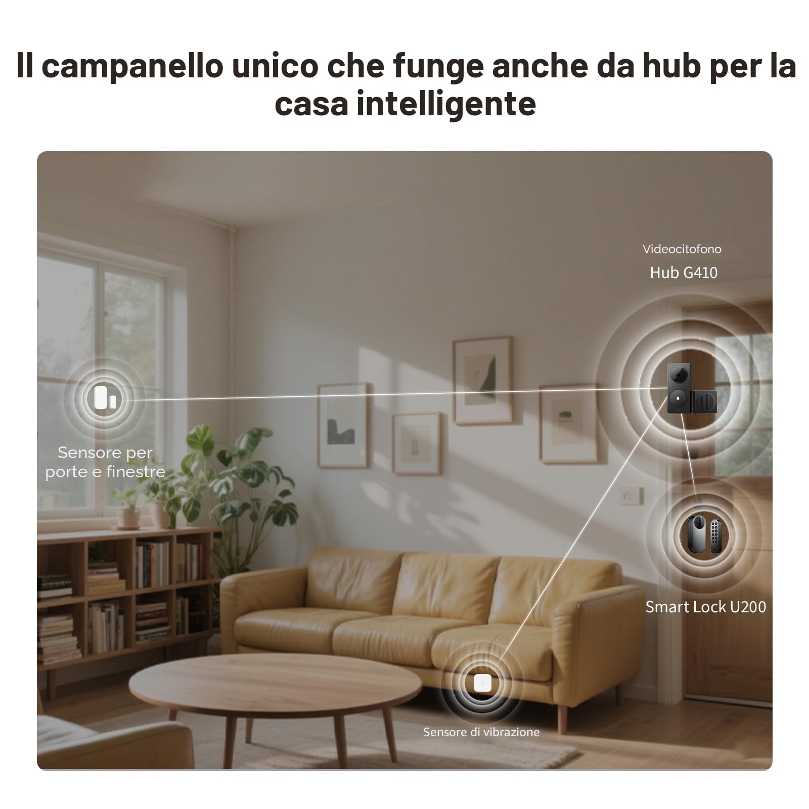 Aqara 2K Video Campanello G410 con Suoneria, HomeKit Secure Video, Hub Matter Integrato, Wireless/Cablato, Compatibile con Apple Home, Alexa, Google, Home Assistant, Wi-Fi 2.4 G/5GHz, Nero