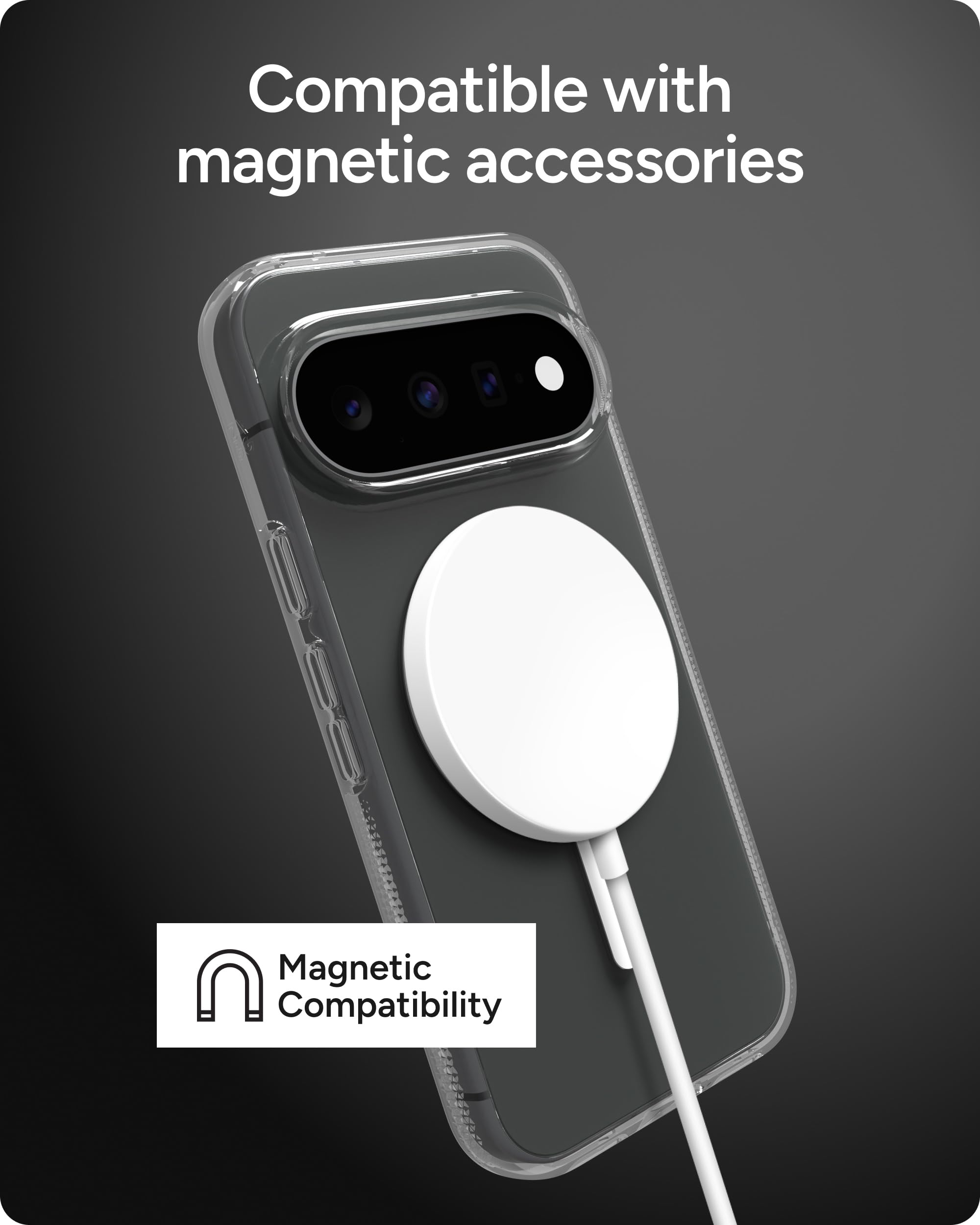 ZAGG Crystal Palace Snap Google Pixel 11 / Pixel 11 Pro Case, Trasparente | Protezione contro le cadute di grado militare da 4 m, cover magnetica trasparente, rinforzata con grafite, anti-ingiallimento