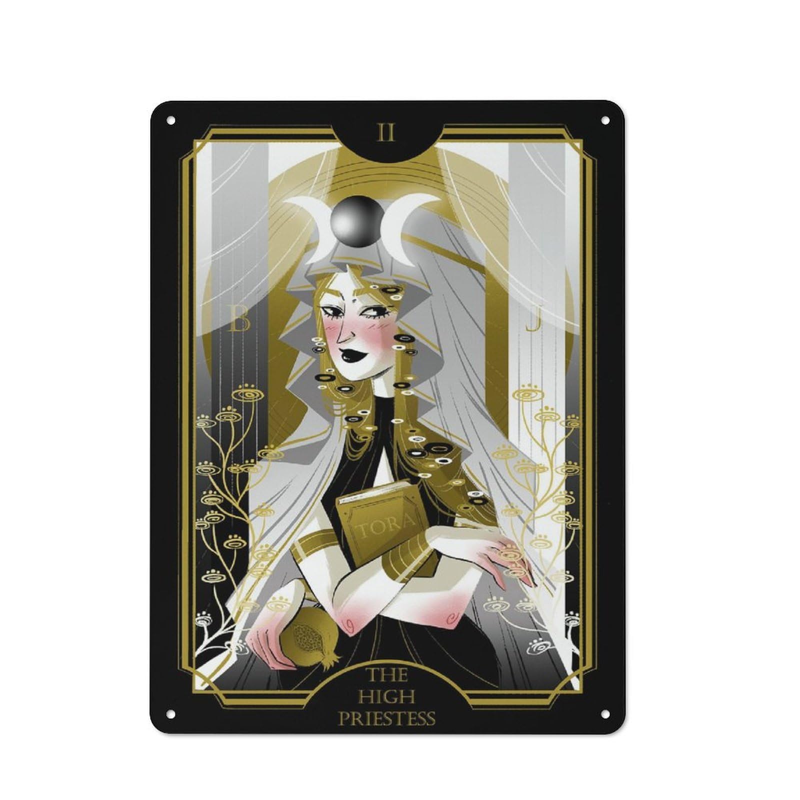 Junmoney The High Priestess Vintage Metal Wall Sign 40X30cm For Café Or Restaurant, For Metal Sign Collectors, For Garage And Workshop Walls