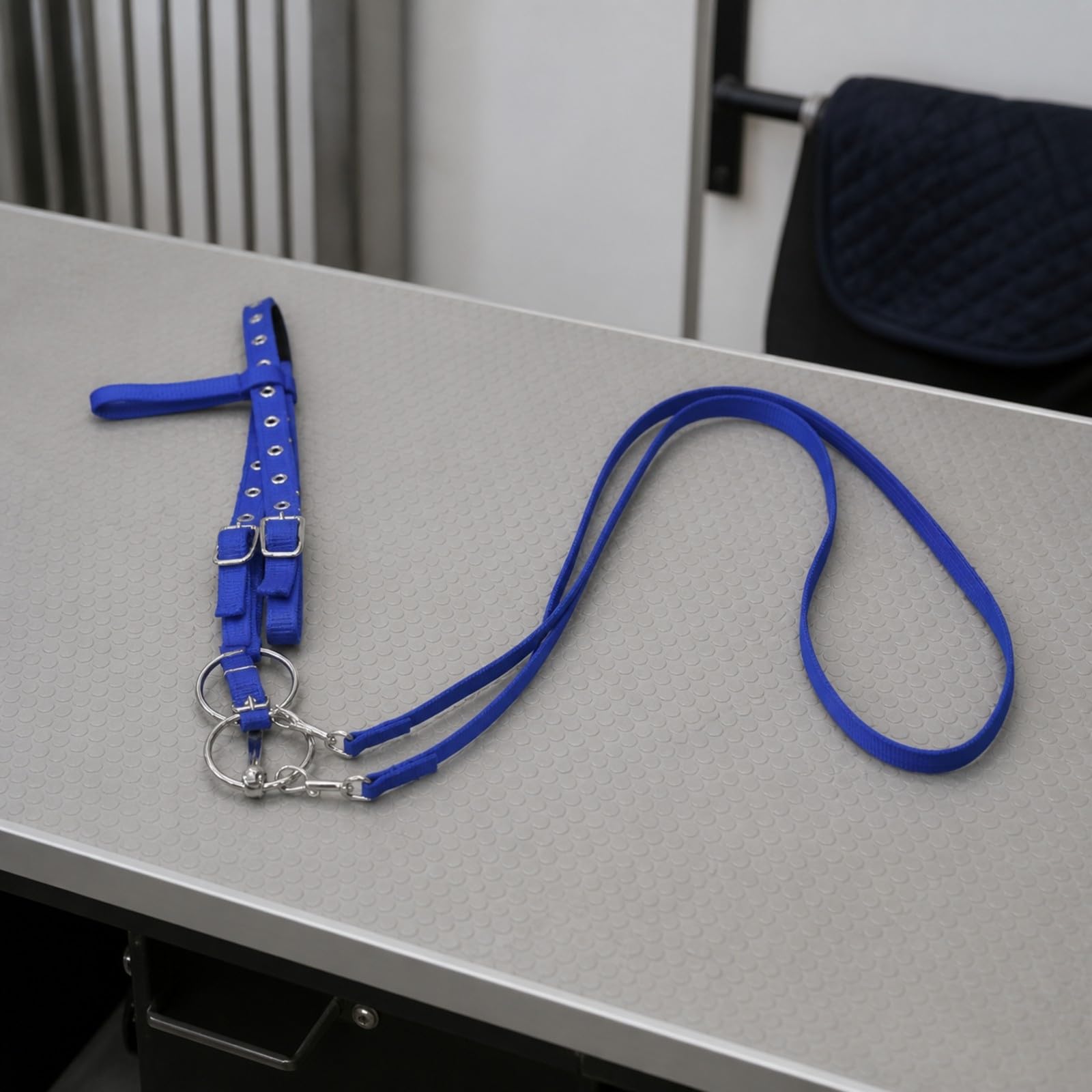 Almencla Set di Redini E Cavezza in Nylon con Morso in Metallo per Adatto per Equitazione Addestramento E Scuola