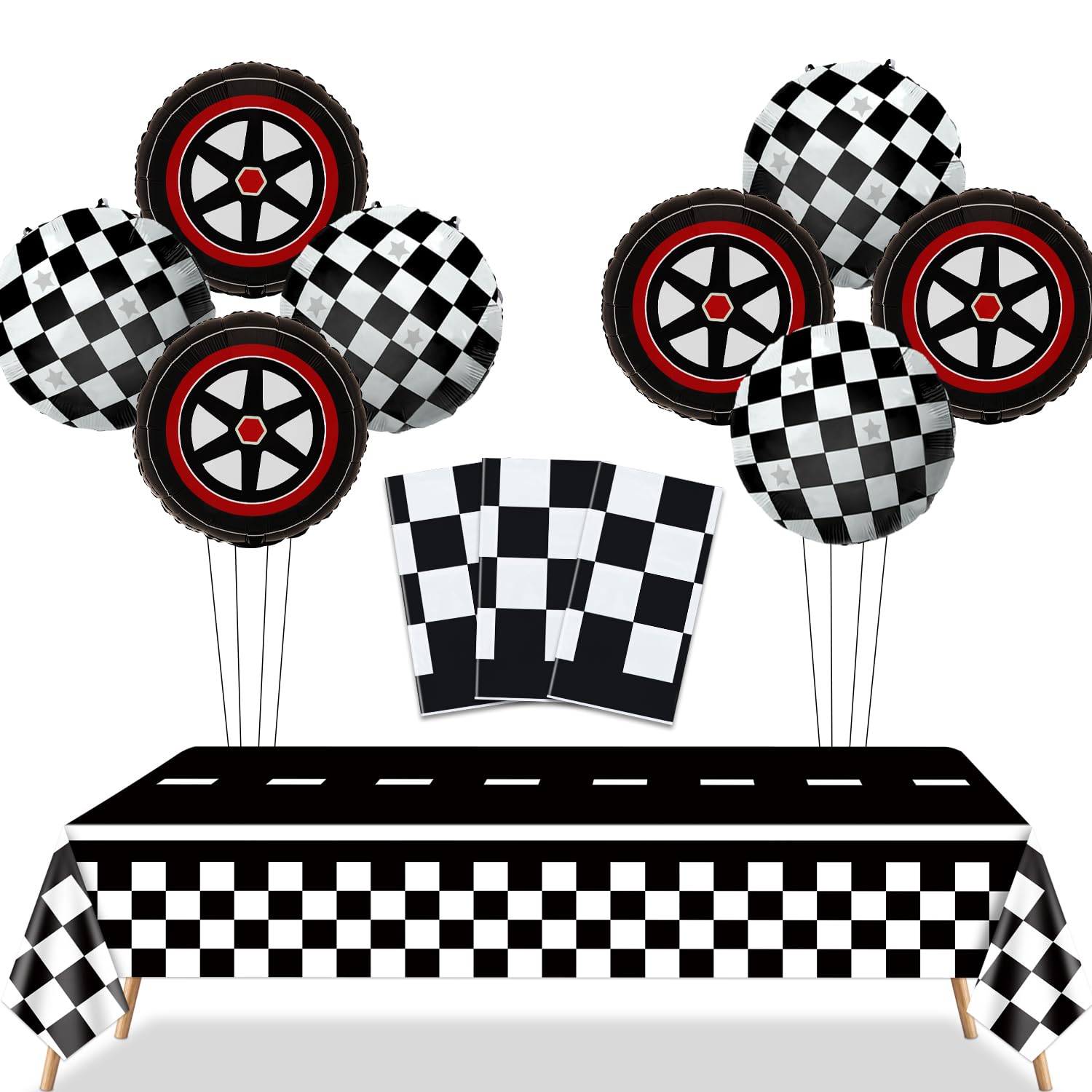 Decoracion De Cumpleaños De Carreras, Mantel De Carretera, image size:1500x1500