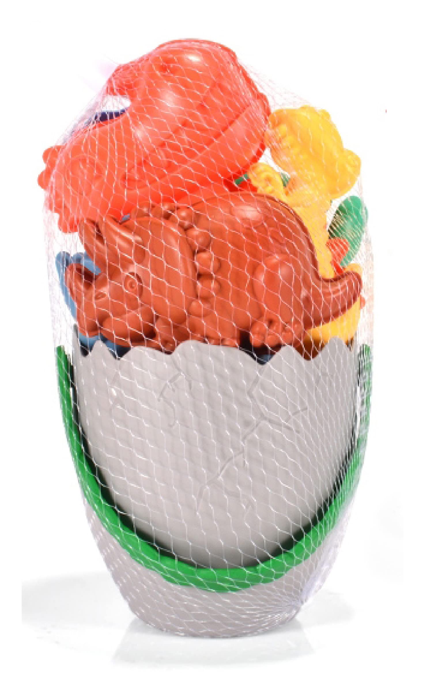 Power Joy Beach Dinosaur Bucket Egg Set 7 Pieces