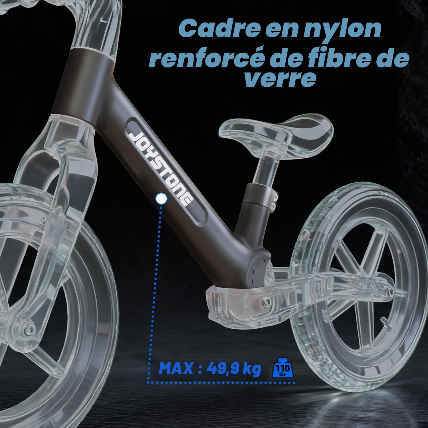 Skirfy Roue de 14 pouces, draisienne à partir de 2 ans, vélo de selle réglable en hauteur pour garçons et filles de 2 à 5 ans