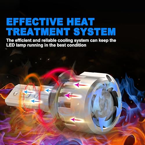 Miniatura 4 de BRISHINE Bombillas LED 9006 HB4 para faros delanteros, 24000 lúmenes, 600% más brillantes, 6500 K, luz blanca fría, bombillas LED de haz alto y