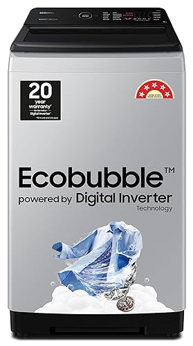 Samsung 8 Kg, 5 Star, Eco Bubble Technology With Super Speed, Digital Inverter, Motor, Soft Closing Door, Fully-Automatic Top Load Washing Machine (WA80BG4545BYTL, Lavender Gray)