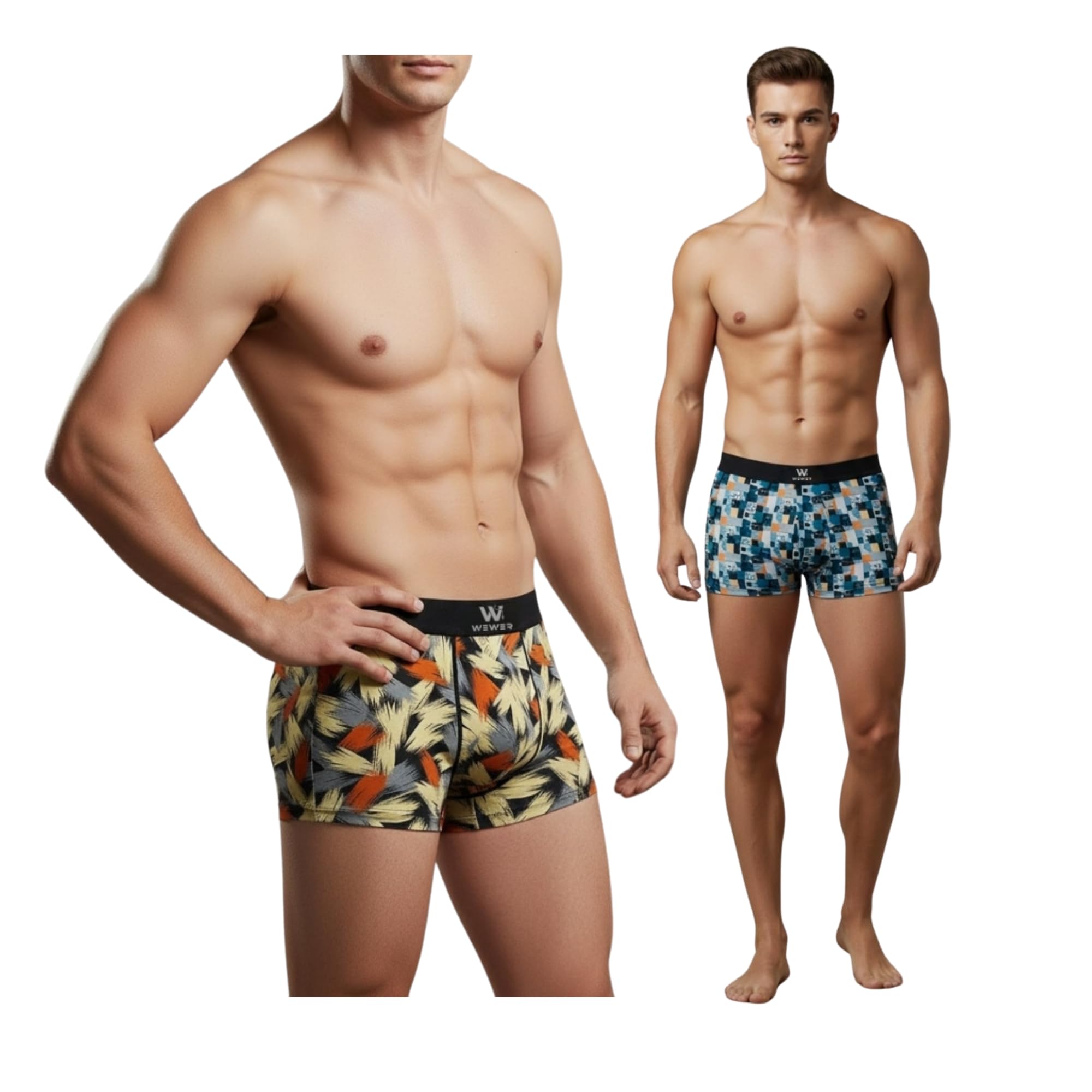 wewer Men’s Boxer Briefs Underwear – Breathable Stretch Cotton Trunks for Men, Soft Comfortable Elastic Waistband, Moisture-Wicking Everyday Underwear Pack of 2-picture-27