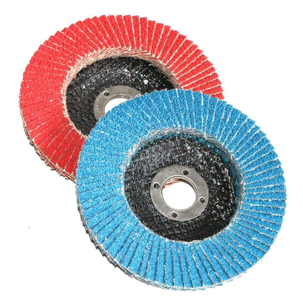 Tarcze listkowe, tarcza szlifierska, 10 szt. 4 x 5/8 cala Profesjonalne tarcze listkowe Ściernice szlifierskie 100 mm Tarcze szlifierskie o ziarnistości 60 do szlifierki kątowej (kolor: mix kolorów, z
