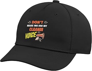Don't Make Me Use My Cleaner Voice Funny Cleaner Saying Adjustable Baseball Hat