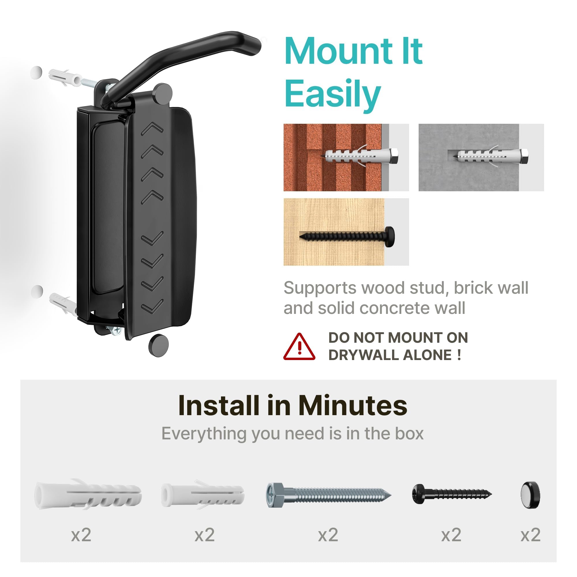 4 Pack Bike Rack Garage Bike Wall Mount Heavy Duty | INDIA - View #7