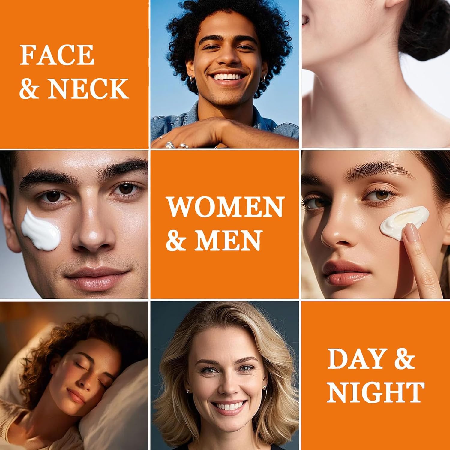 Retinol Neck Firming Cream with Turmeric, Neck Cream for Tightening and Firming Collagen Day and Night Moisturizer for Smoothing & Hydrating for Face and Body - Lifting Sagging Skin 1.7 Fl Oz