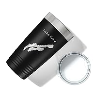 Vista 6 de Lake Eden Map Tumbler Travel Mug Insulated Laser Engraved Coffee Cup Vermont 20 oz Maroon