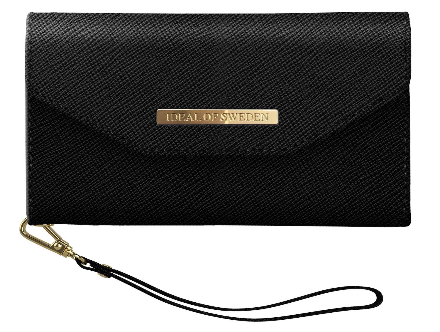 iDeal Of Sweden Mayfair Clutch for iPhone X & XS (Black, Detachable Strap, Magnetic Phone Case w/Card Slots)