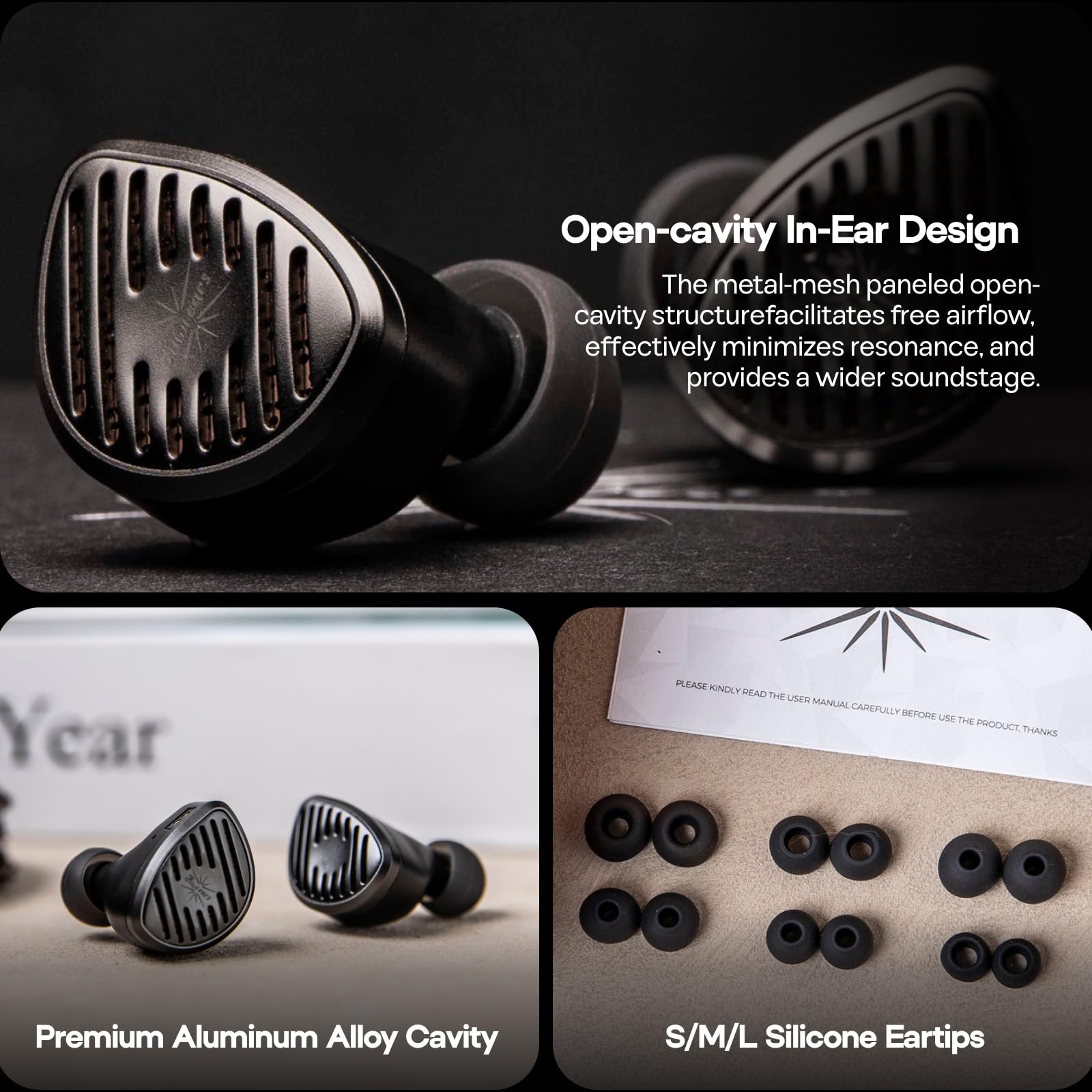 LINSOUL Kiwi Ears Septet 1DD 4BA 1 Planar 1 PZT Quadbrid IEM HiFi Ohrhörer mit 3,5 mm/4,4 mm modulares Kabel