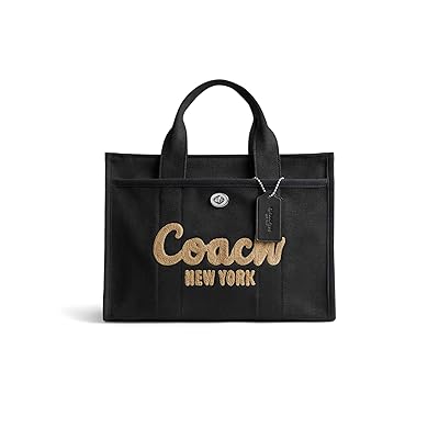 COACH Cargo Tote Tote Handbags Black, Canvas/Leather