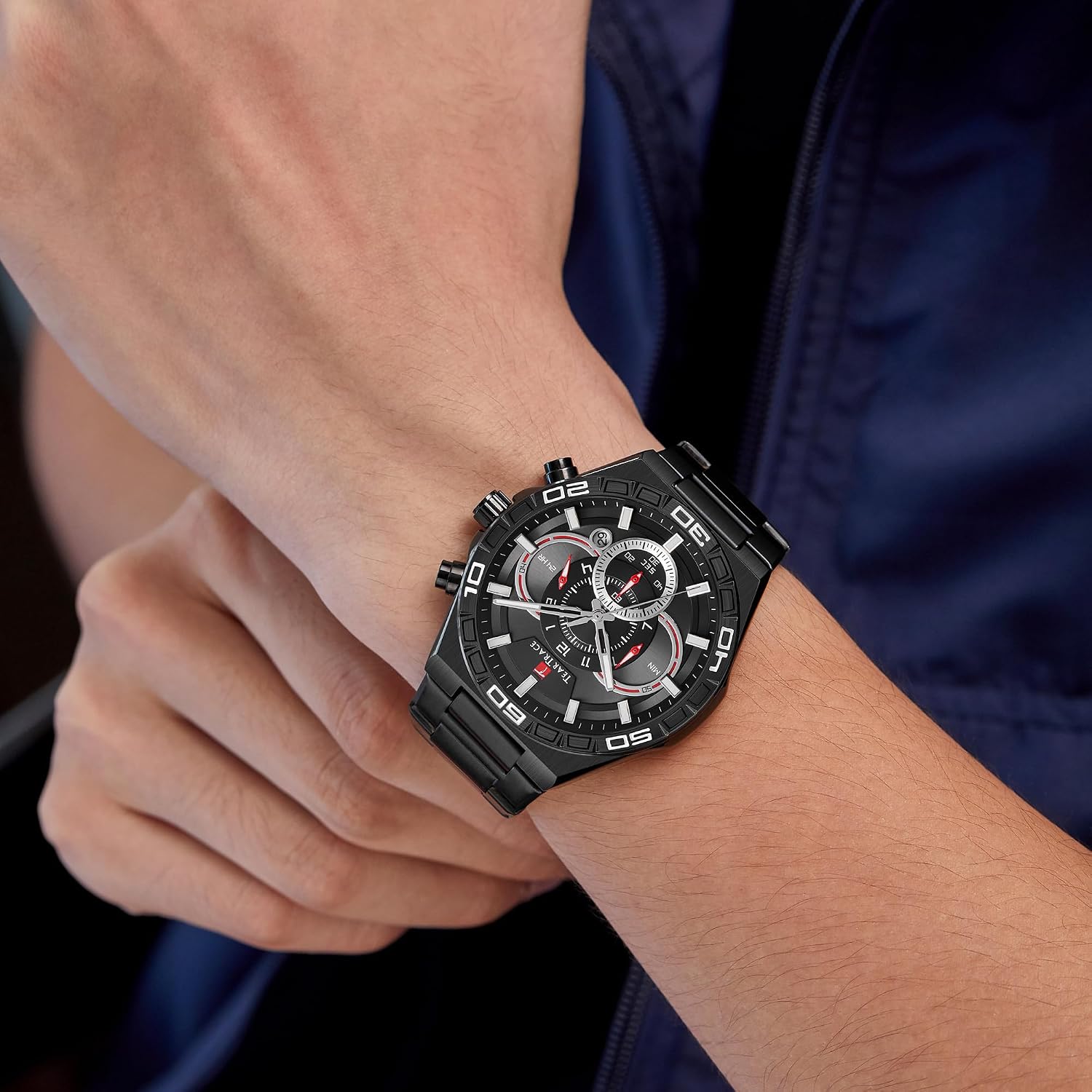 TEARTRACE Mens Watches Analog Waterproof Watches for Men Chronograph Classical Fashion Dress Mens Wrist Watch Relojes para Hombres Christmas Gift for Men Husband Father