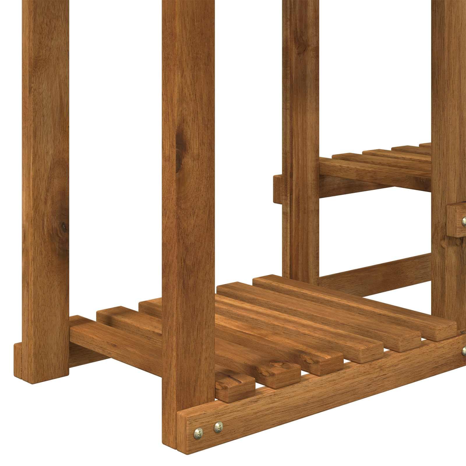 Supporto Pianta in Legno Acacia Massiccio 90 x 25 x 73 cm per Esterno