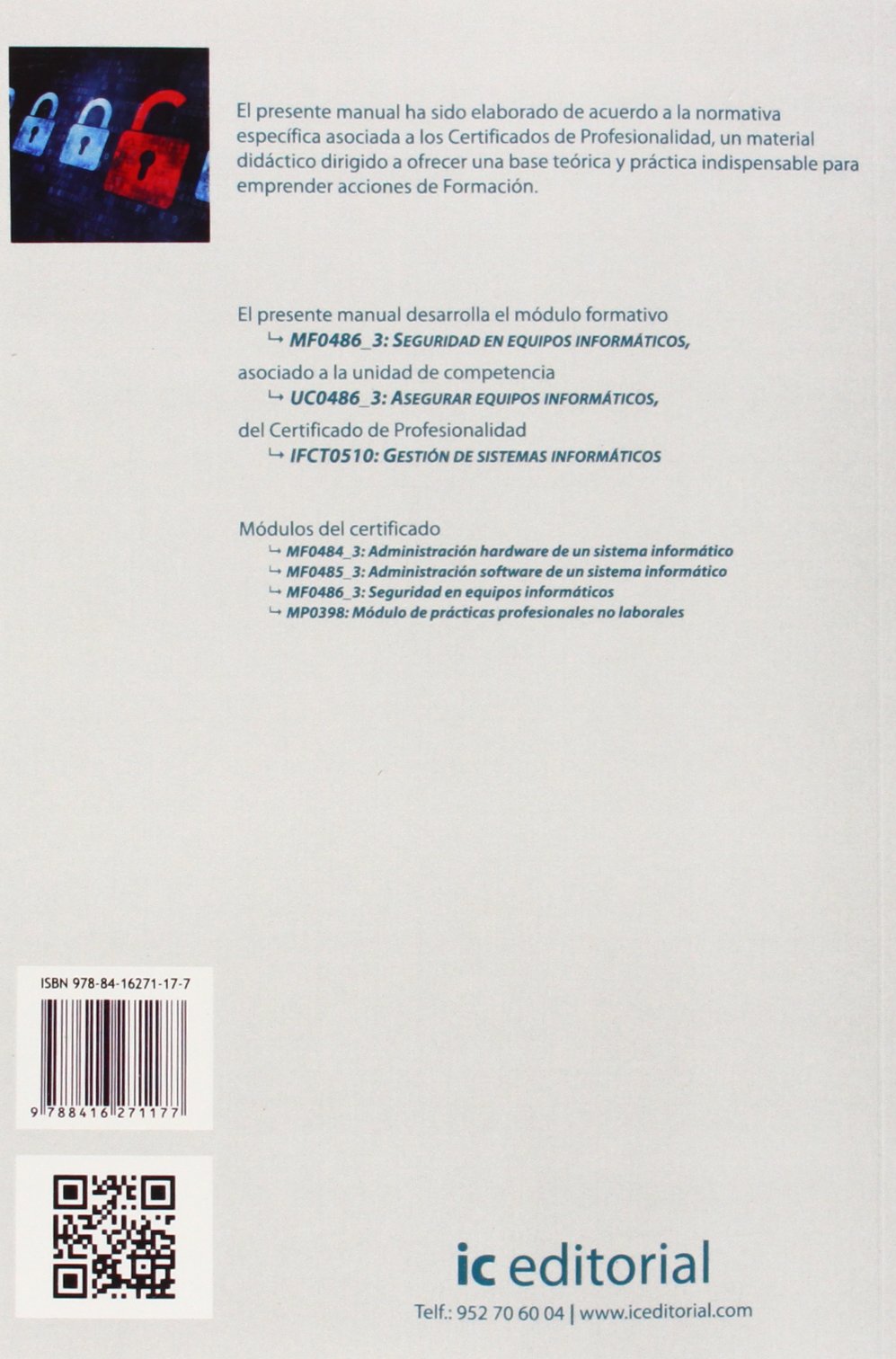 Seguridad en equipos informáticos : gestión de sistemas informáticos