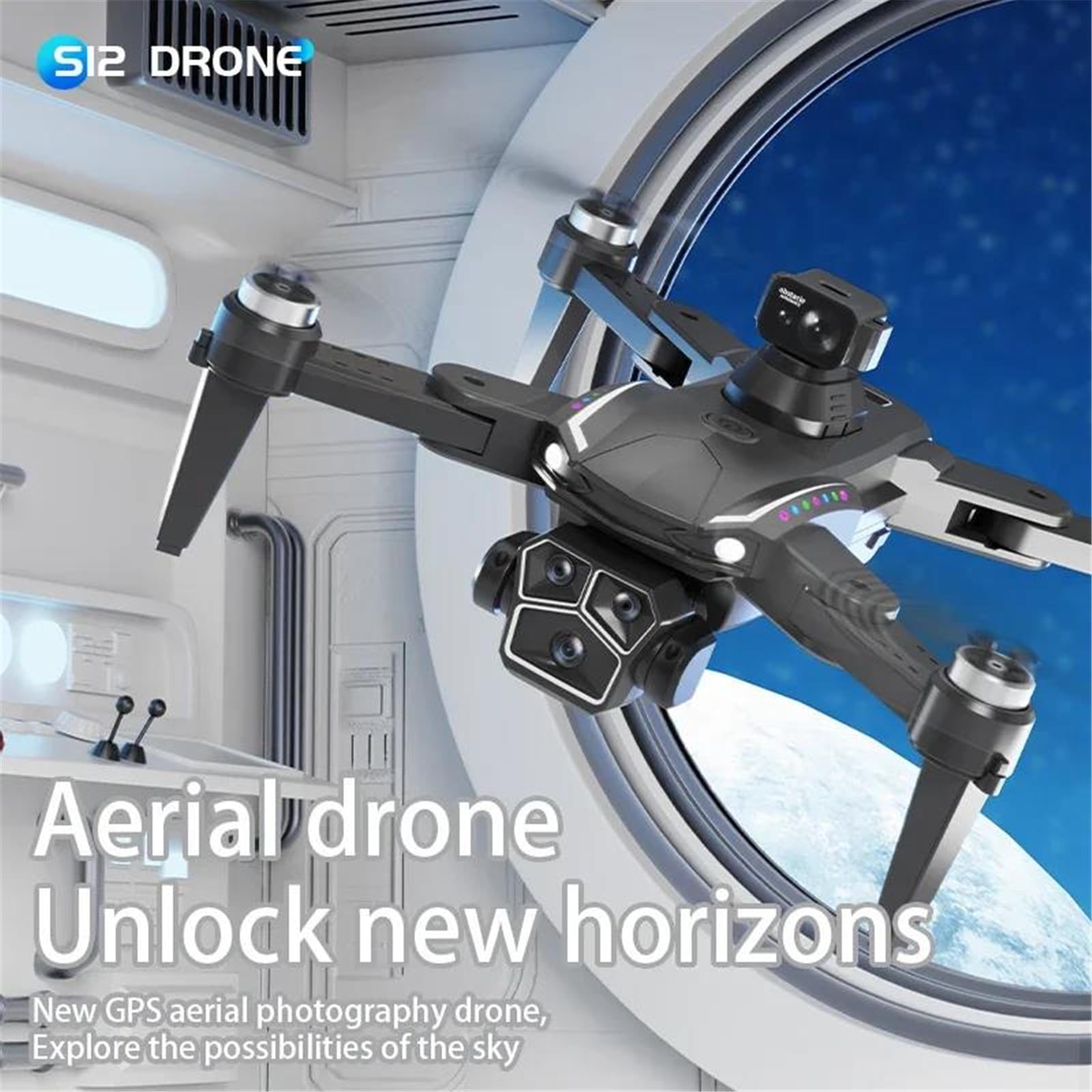 Dron s12 6k profesjonalny dron z kamerą hd gps 5g wifi silnik bezszczotkowy optyczny przepływ zawisający składany quadrocopter,Triple battery