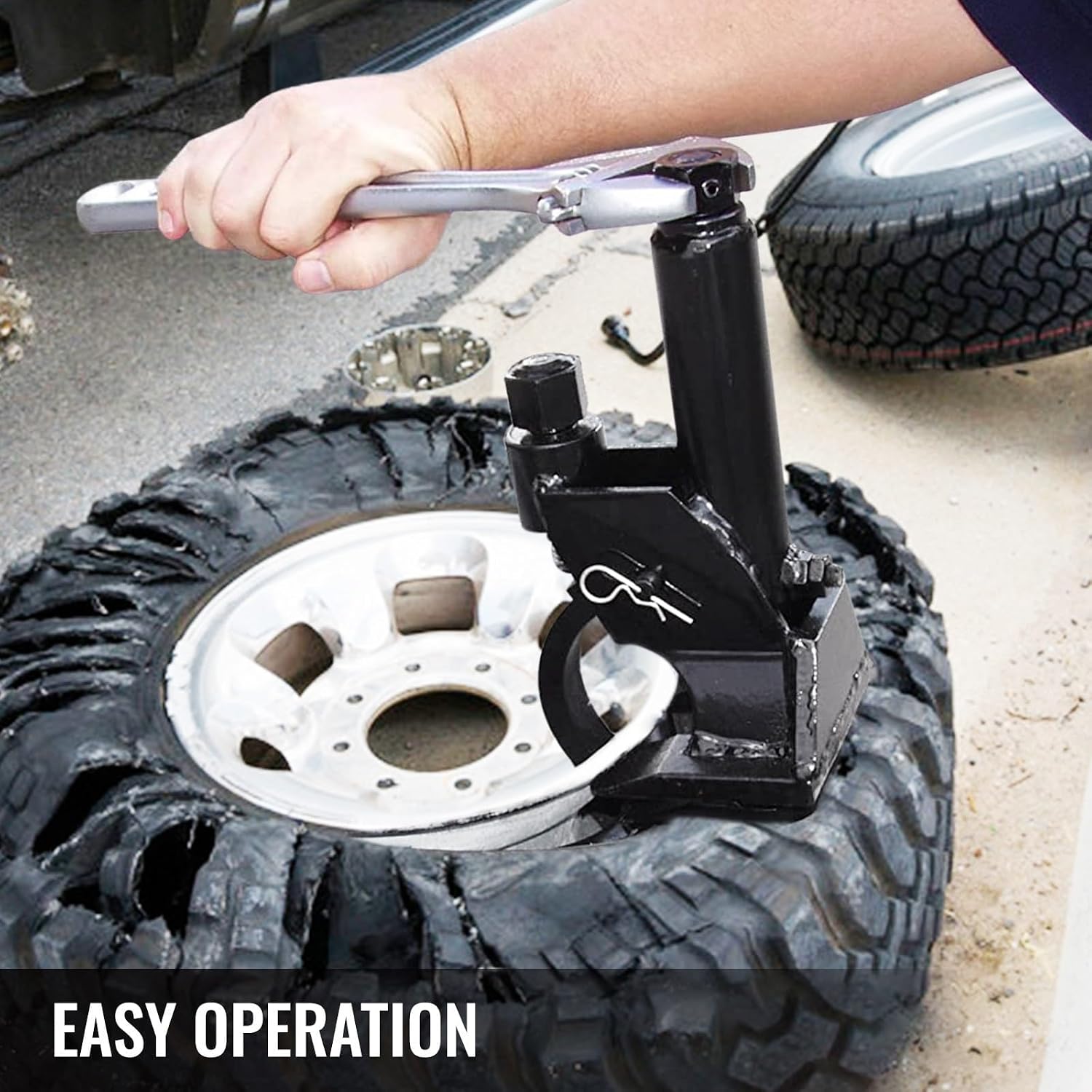 Portable Manual Tire Bead Breaker, Heavy Duty Tire Repair Changer Tool, Universal Tire Lever, for Car Tractor Truck Workshop Garage Tools