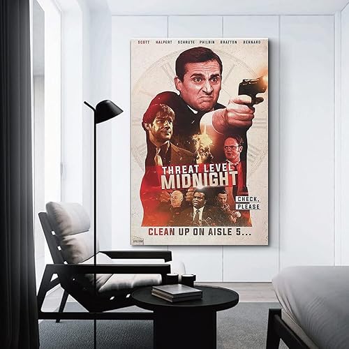 Miniatura 3 de Póster de nivel de amenaza, pintura en lienzo, pósteres de pared artísticos, decoración familiar moderna, 12 x 18 pulgadas (11.8 x 17.7 in)