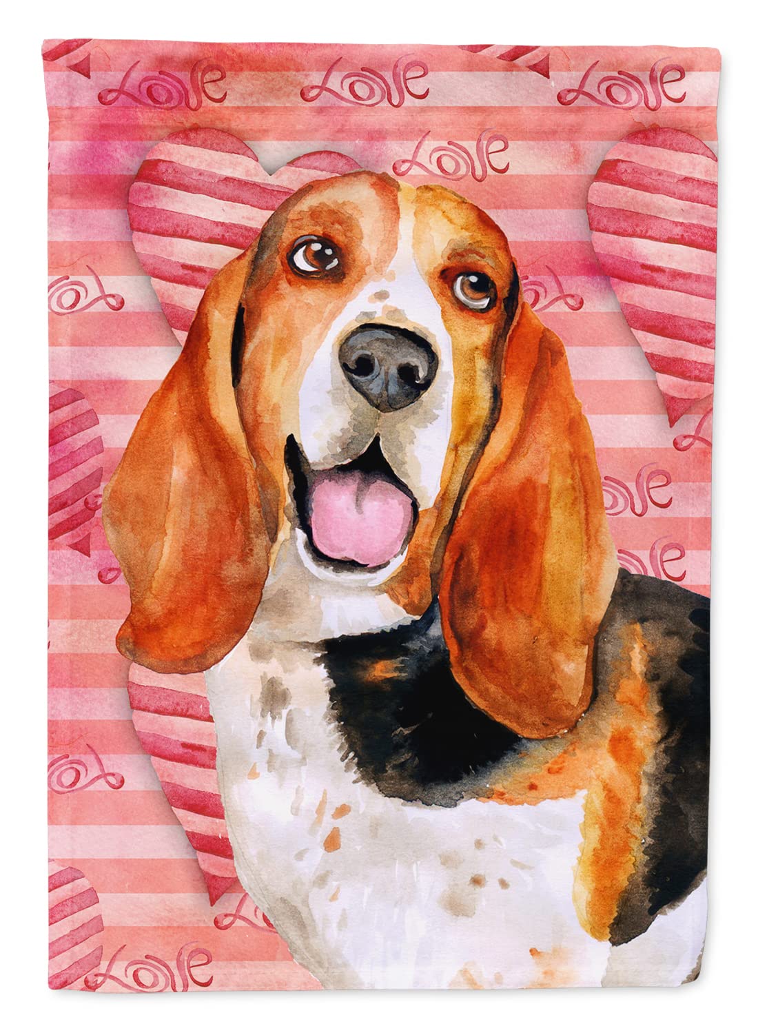 Drapeau Basset Hound Love Flag Caroline's Treasures BB9791CHF grand format multicolore canevas