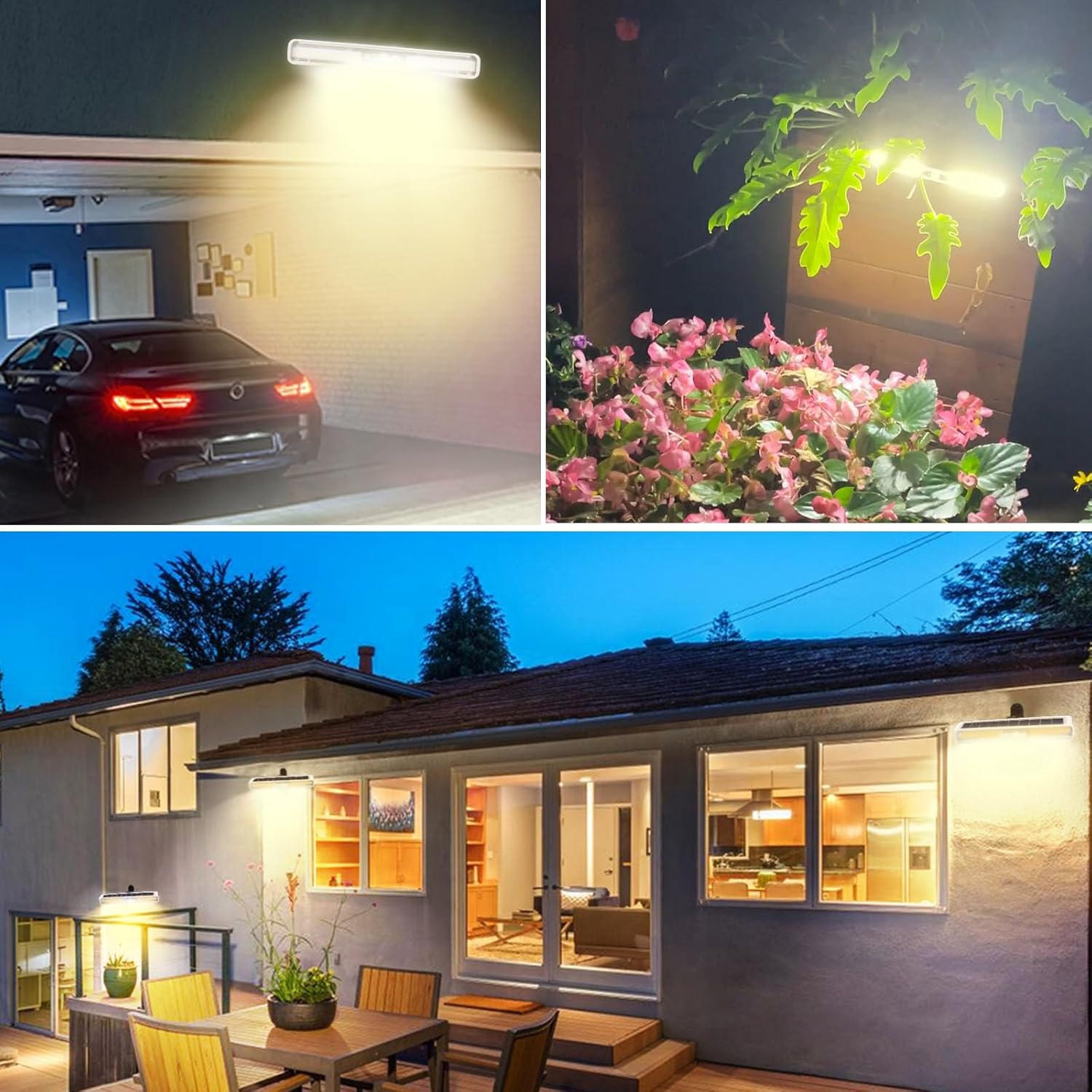 Clip On Solar Motion Lights Outdoor Waterproof, 4 Pack Motion Sensor Outdoor Lights with 36 LEDs, 3000K, Portable Solar Powered Security Light for Fence Garage Camping(White)