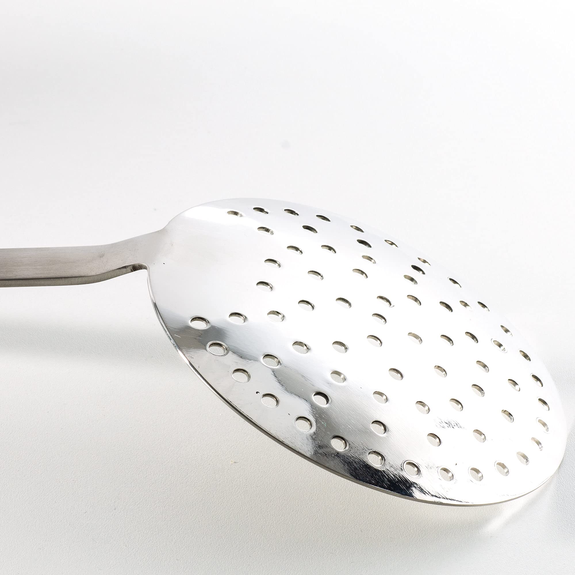 Kerafactum Spatola per schiuma, schiumarola, in acciaio inox, di qualità gastronomica, cucchiaio forato, spatola per padella, spatola per colino