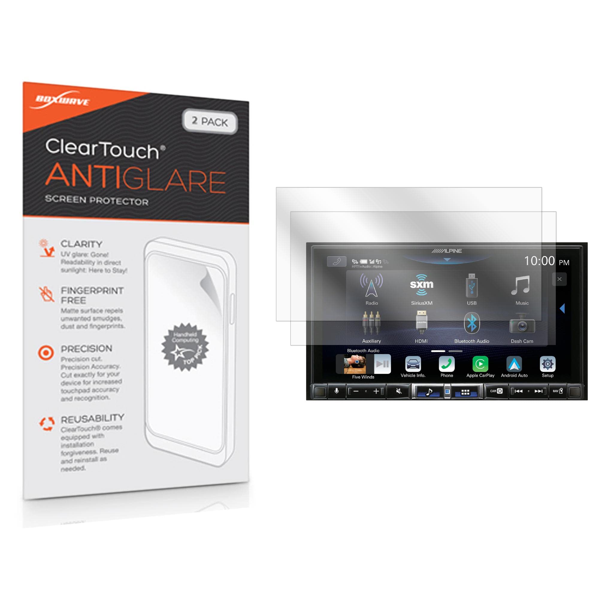BoxWave Screen Protector Compatible with Alpine ILX-507 - ClearTouch Anti-Glare (2-Pack), Anti-Fingerprint Matte Film Skin for Alpine ILX-507