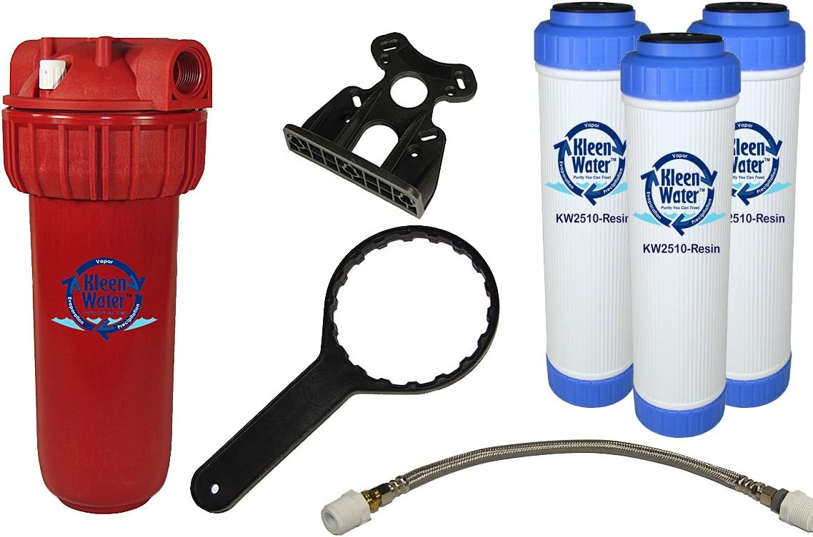KleenWater Dishwasher Water Filter, KW2510HWresin Under Sink Filtration System