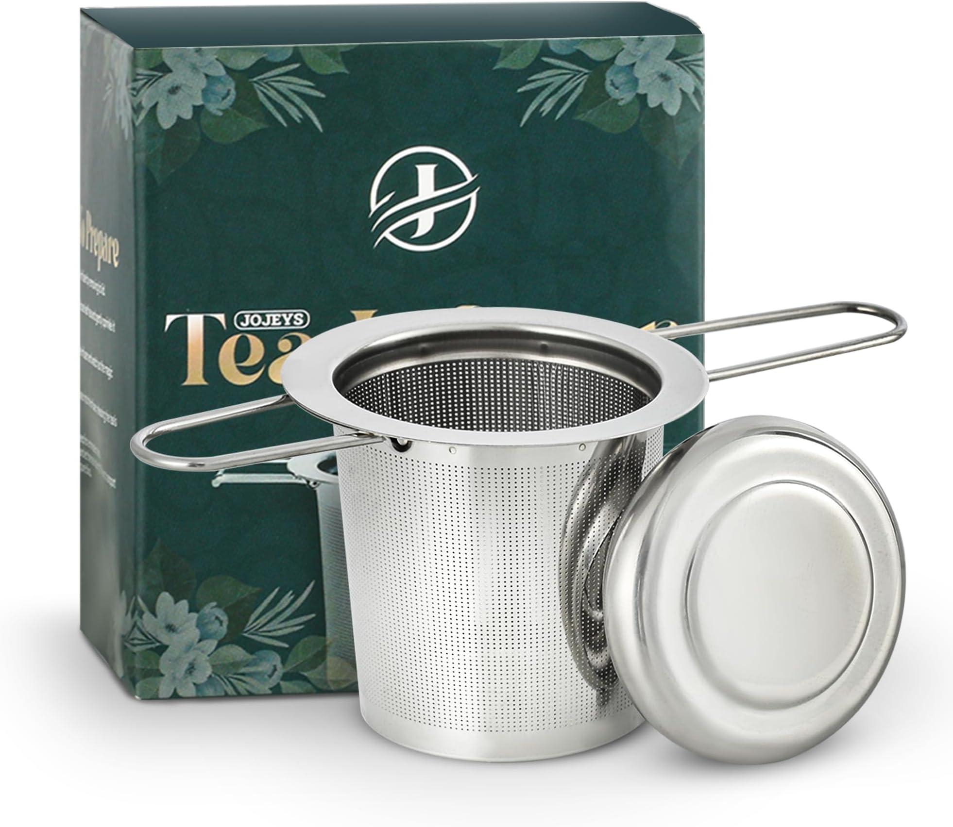 JOJEYS Tea Infuser with Lid & Foldable Handles