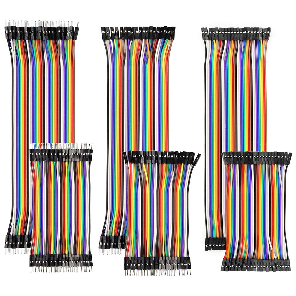 240 Piezas Jumper Wires Kit Cables de Puente 10cm y 20cm Macho a Hembra, Macho a Macho, Hembra a Hembra sin Soldadura para Arduino Proyecto