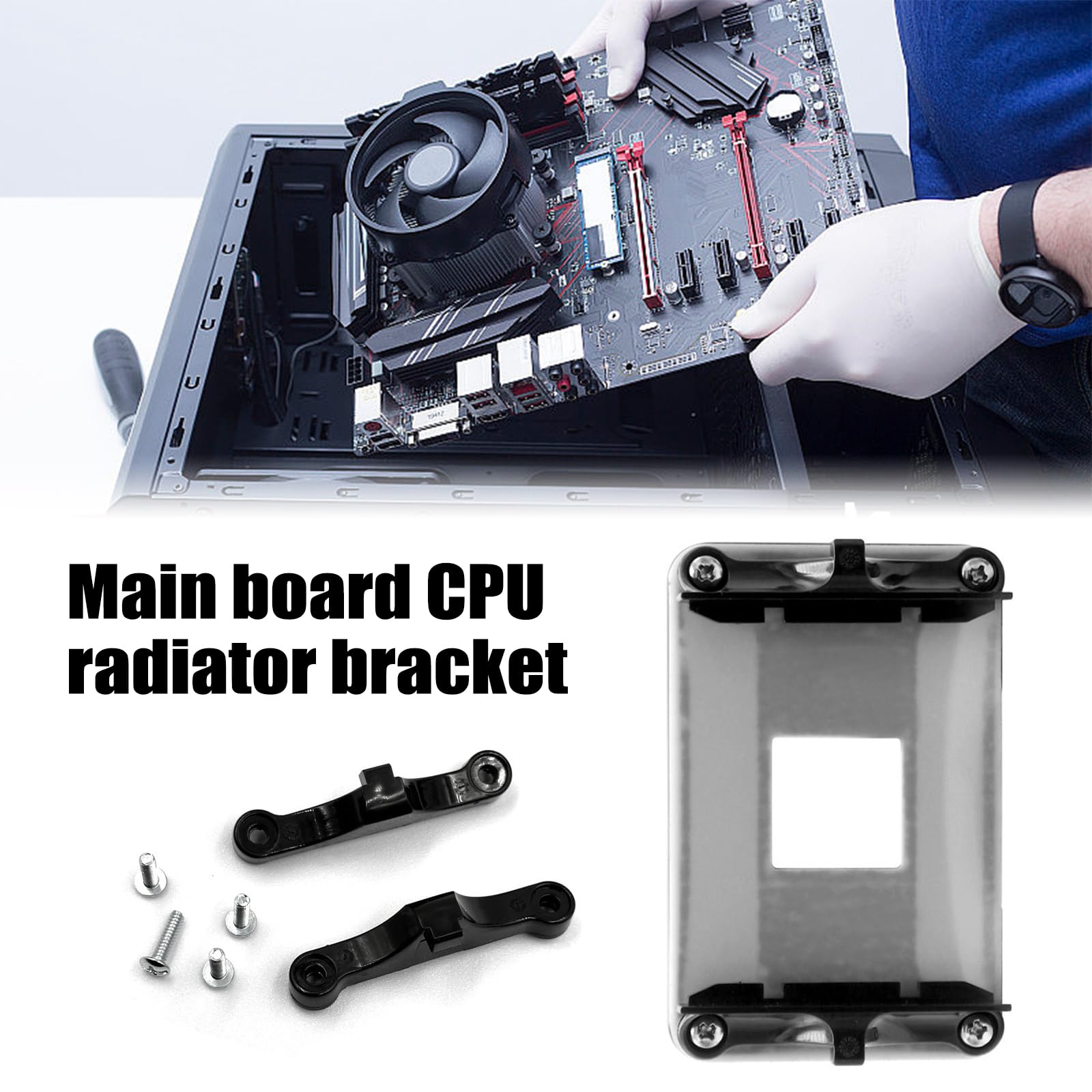 DEWIN Backplate für AM4, AM4 Backplate Iron Plate CPU Kühlkörperhalterung Backplane Backplate Back Sheet Zubehörwerkzeug