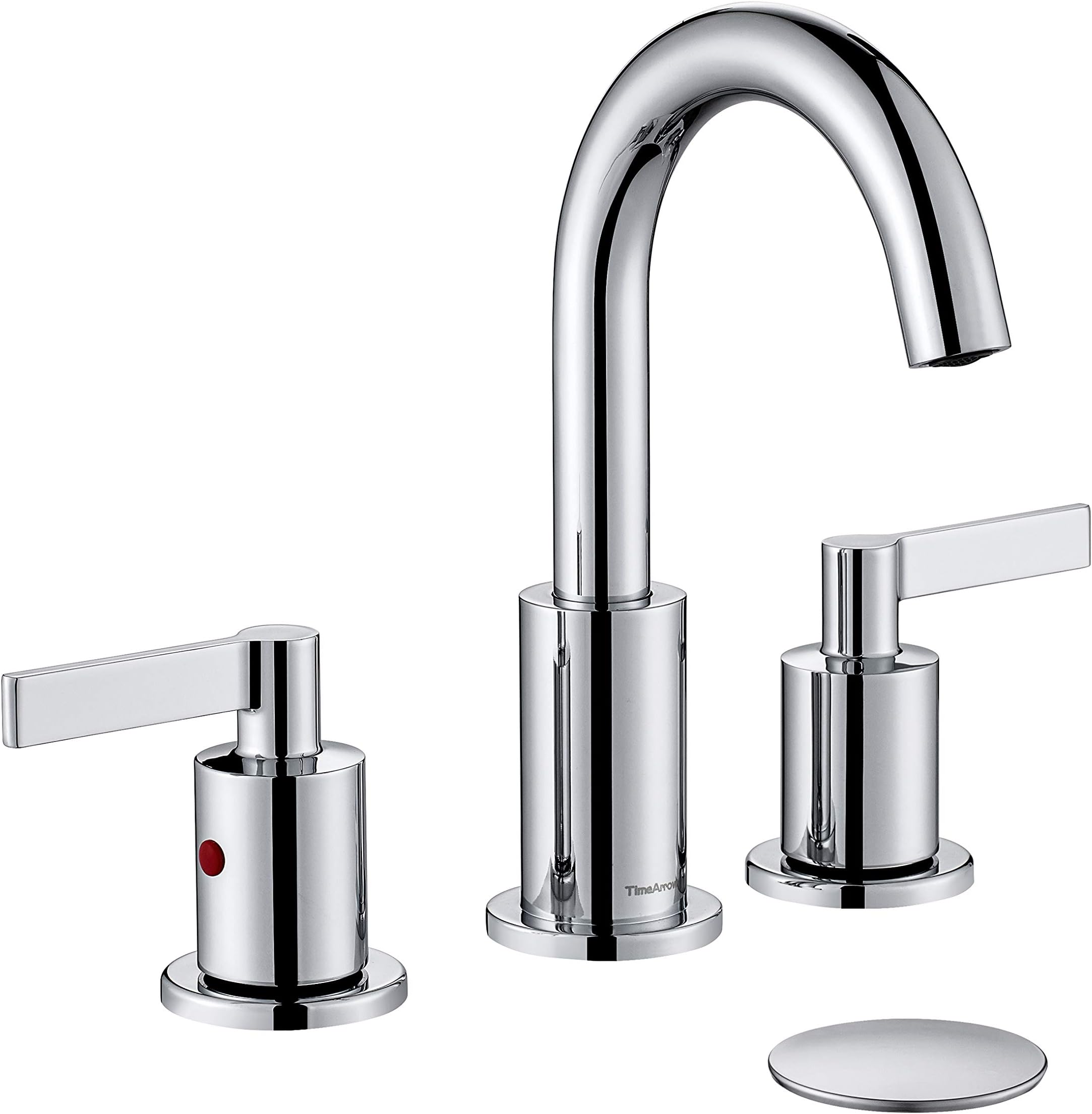 MR. FAUCET 2 Cross-Handle Bathroom Sink Faucets 3 Hole Deck Includes ...
